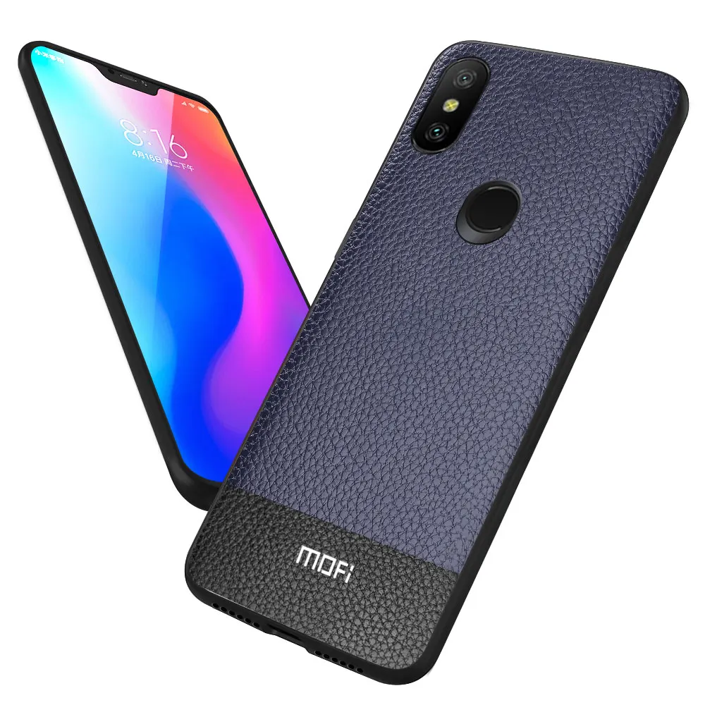 Чехол для Xiaomi Redmi Note 6 Pro Чехол для Redmi Note 6 чехол MOFi Силиконовый противоударный чехол из искусственной кожи PC Folio Capas