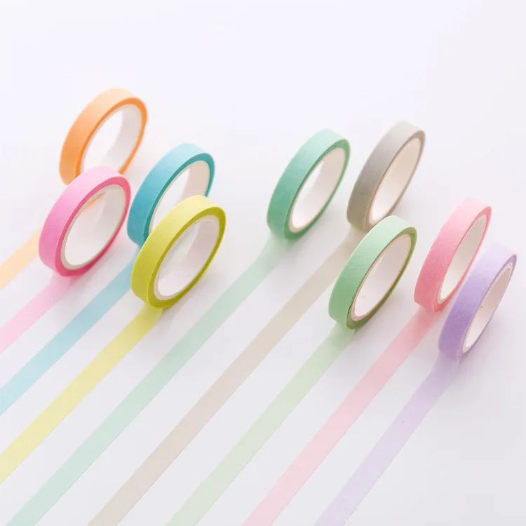 

12 pack/lot Candy Rainbow Simple Color Washi Tape DIY Scrapbooking Sticker Label Masking Tape School Office Supply