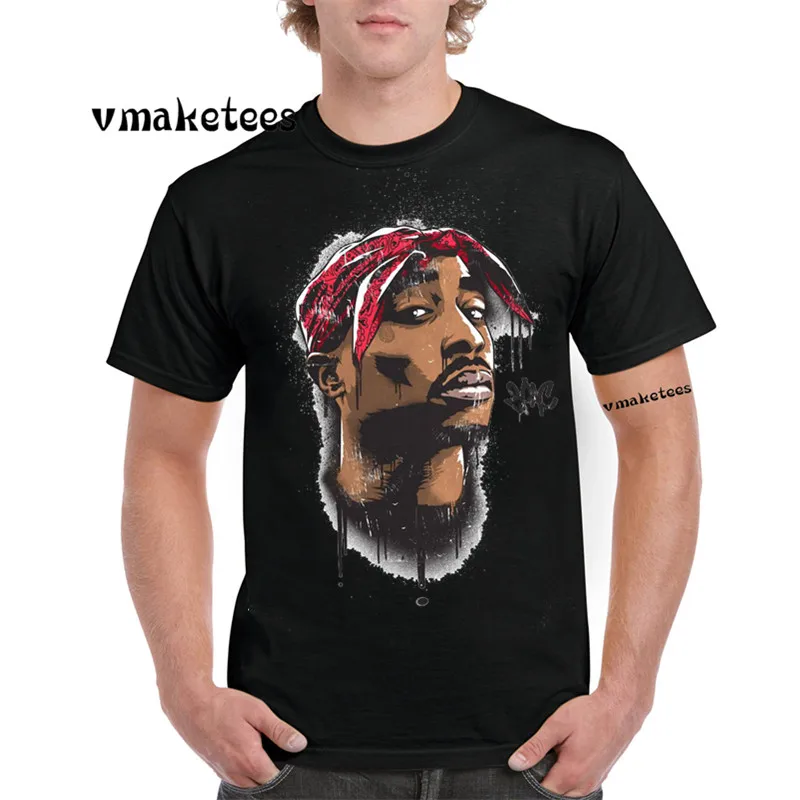 Tupac 2pac Рэппер Рэп хип хоп SWAG футболка с круглым вырезом и коротким рукавом летняя