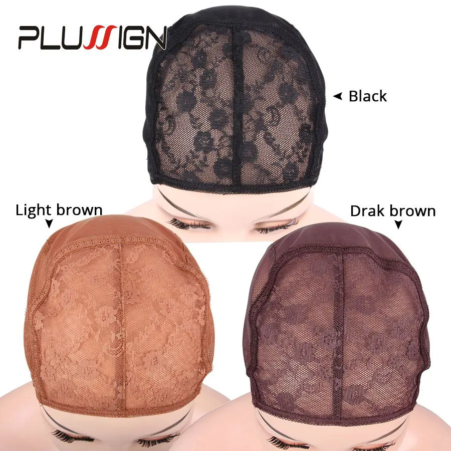 Tecelagem de Redes para a Fabricação de Perucas para as Mulheres Marrom Preto Estiramento Laço Suíço Peruca Ajustável Caps Meninas xl – l m s Atacado 5 Pçs Lote Top