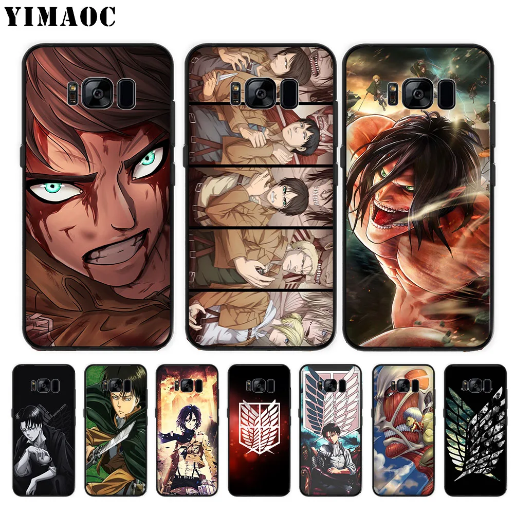 

YIMAOC Attack on Titan Soft Case for Samsung Galaxy S10 Plus S10e S6 S7 Edge S8 S9 Plus J6 M10 M20 M30