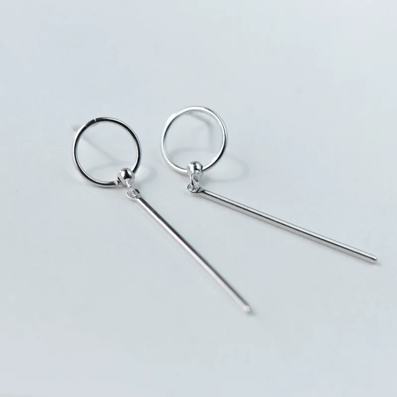 Lady's Geometric Jewelry REAL. 925 Sterling Silver Jewelry Open Circle