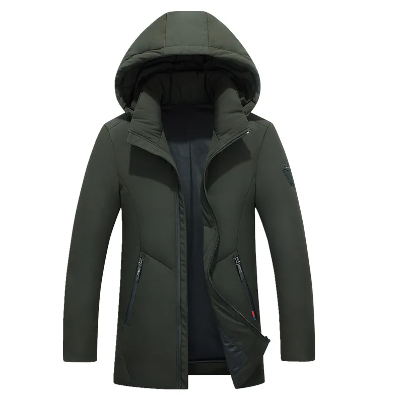 2017 New Winter Jacket Men Snow Hooded Warm Coats Parkas Men Plus Size