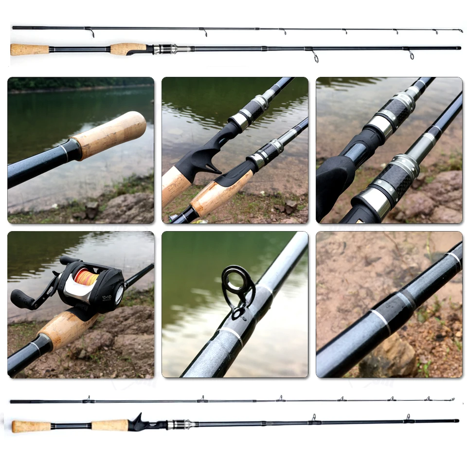 GHOTDA Baitcasting Lure Fishing Rod 2.1M 2.4M 2.7M Carbon Spinning Casting Fishing Rod