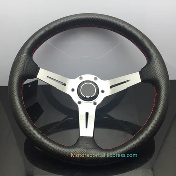

Silver/Black/Titanium Spokes 350mm ND Racing Steering Wheel 75PCD 90mm Dishes Racing Steering Wheel