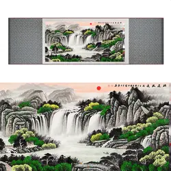 Живописный пейзаж Гора и река художественная живопись Sunburst картина китайский пейзаж painting19062916