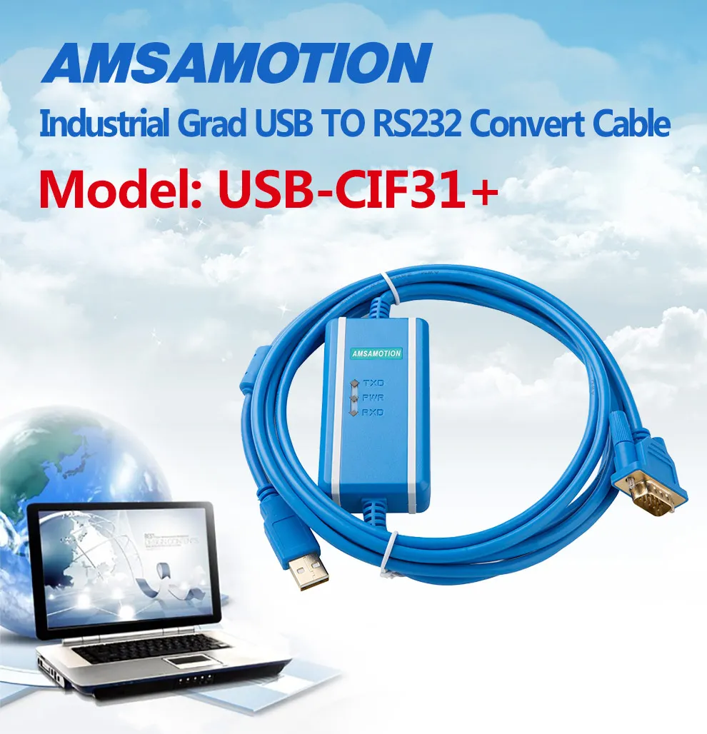 Gimax Programming Cable for USB-CIF31 PLC CS1W USB to RS232 conversion adapter 