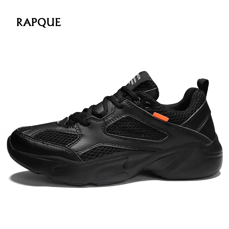 Men trainers shoes men's Platform sneakers men mesh breathable mans footwear walking shoes begin white black big size 47