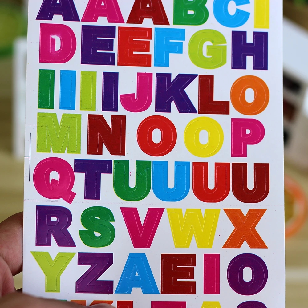 10sheets/pack Multicolor A~Z Letters Stickers Alphabets Sticker Name Stickers for Kids DIY Decoration Scrapbooking Diary Albums