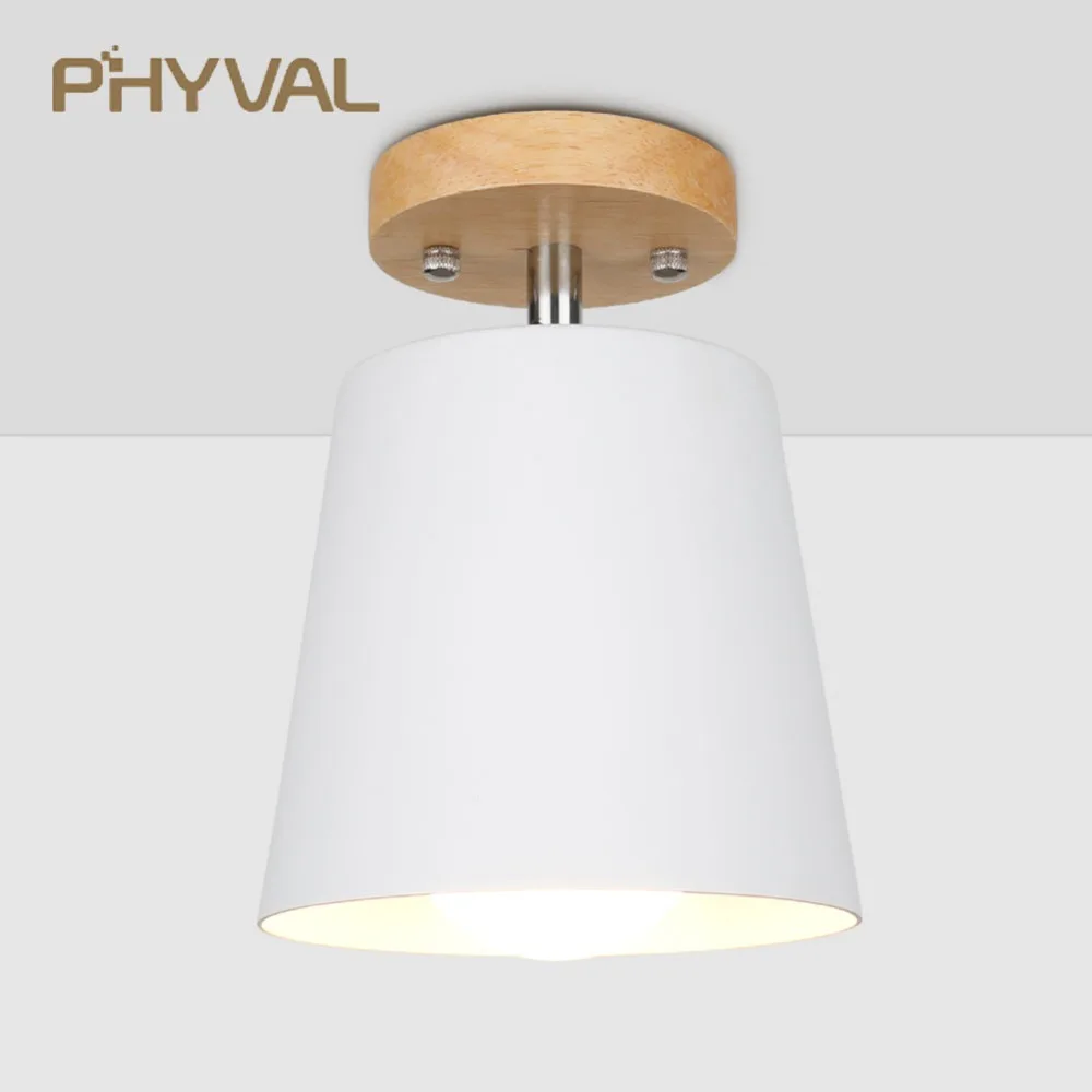  LED Ceiling Light Iron Wood ceiling lamps Nordic Modern Ceiling Lamp for Living Room Bedroom Decora - 32951884811