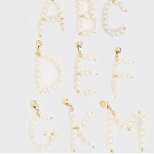 Натуральный пресноводный жемчуг перламутровое первоначальное ювелирное изделие DIY на заказ A-Z английская подвеска в виде Буквы Алфавита Ожерелье для изготовления ювелирных изделий