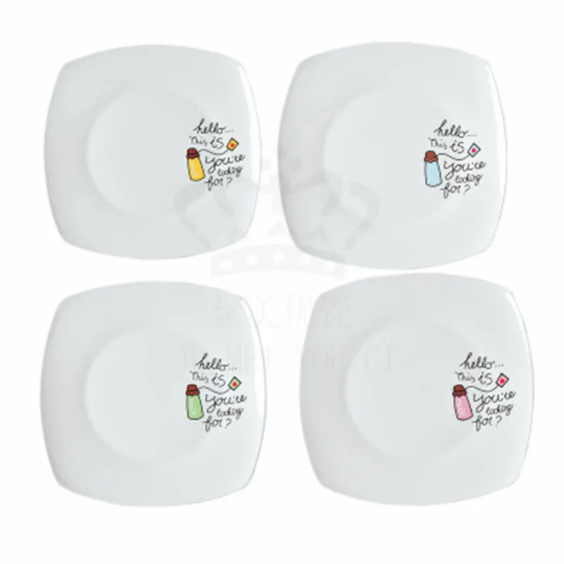 Dessert Plate Ceramic Dish Serving Dish Assiettes (10)