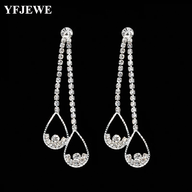 

YFJEWE Geometric Ellipse Shape Drop Earrings For Girls Classic Dangle Earrings For Women Graduate Gift E580