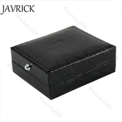 JAVRICK из чёрной кожи для ювелирных украшений упаковочная коробка запонки коробка Подарочный чехол для хранения дисплей коробочка для