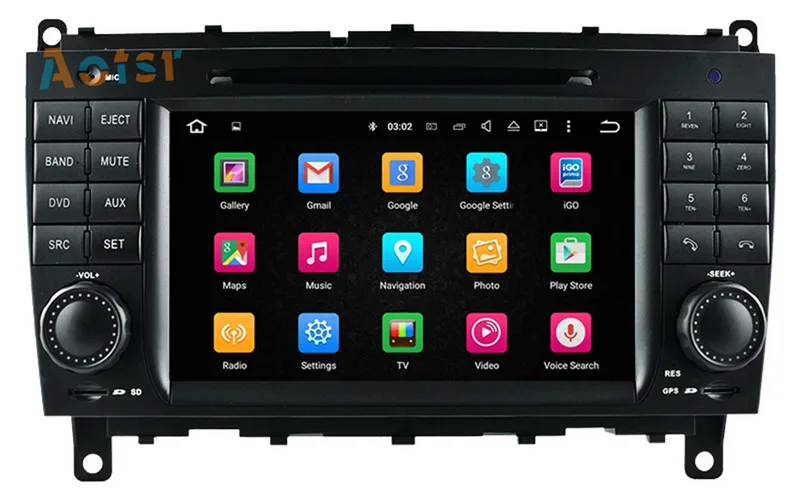 Best Android 8.0 Car Radio Car CD DVD Player GPS Navigation Multimedia Stereo For Mercedes Benz CLK W209 2006-2012 CLS W219 2004-2008 4