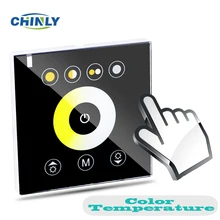 DIY домашнее освещение цветной температурный светодиодный сенсорный переключатель Панель Регулятор светодиодной яркости для DC12V светодиодный полосы света
