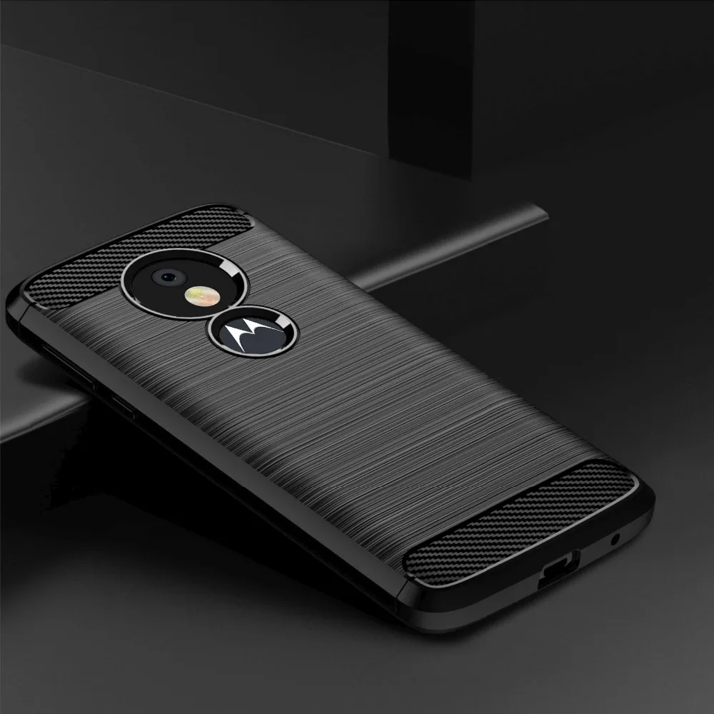 

Brushed Texture Phone Case For Motorola MOTO G7 Play G6 G5 Plus G5S Cover Carbon Fiber Luxury Back Cases For Moto G7 Power Case