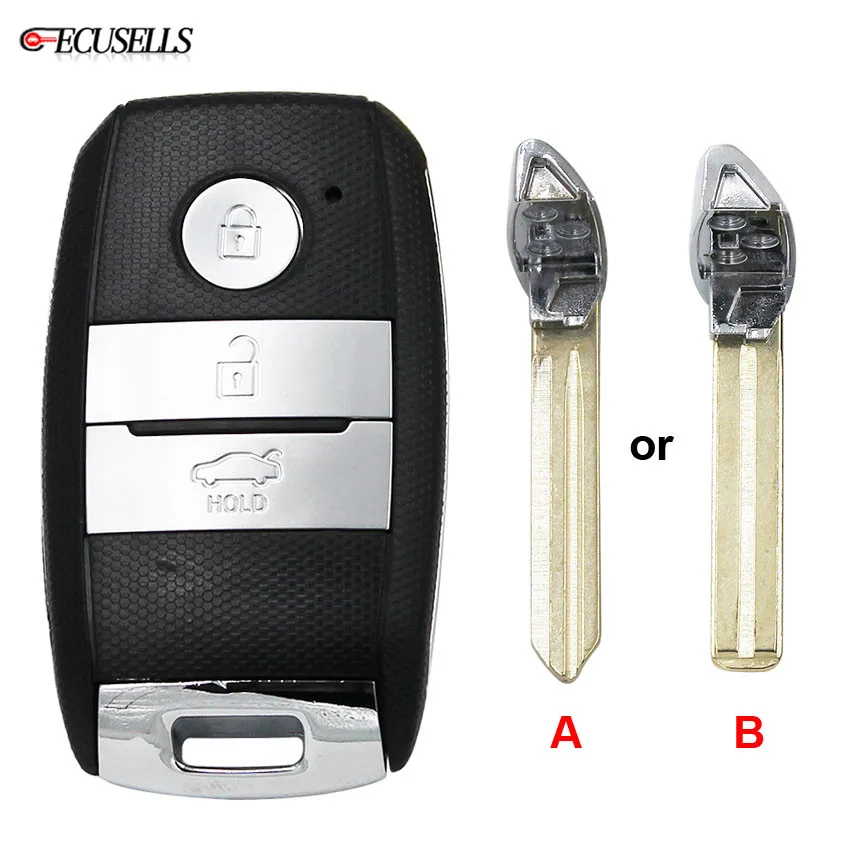 

3 Button Remote Key Shell Case Smart Car Key Housing Cover for Kia K3 K5 Sportage Optima with 2 Kinds of Uncut Blade for Choose