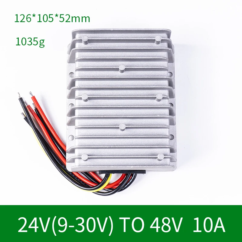 

24V(9-30) to 48V 10A Step Up DC DC Converter Boost Regulator IP68 Waterproof Regulator Power Supply for Toy Car LED Golf Carts
