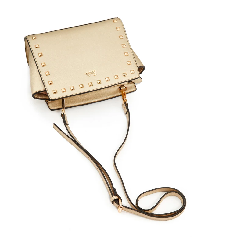 2018 BARBIE Lady Women PU Leather Rivet small Trapeze Handbags Ladies Bag Female Shoulder Bags Fashion Crossbody Bags Purse New