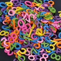 100 шт около 20 мм Смешанные номера дерево Скрапбукинг Ремесло для украшения дома AY1215-2 - изображение