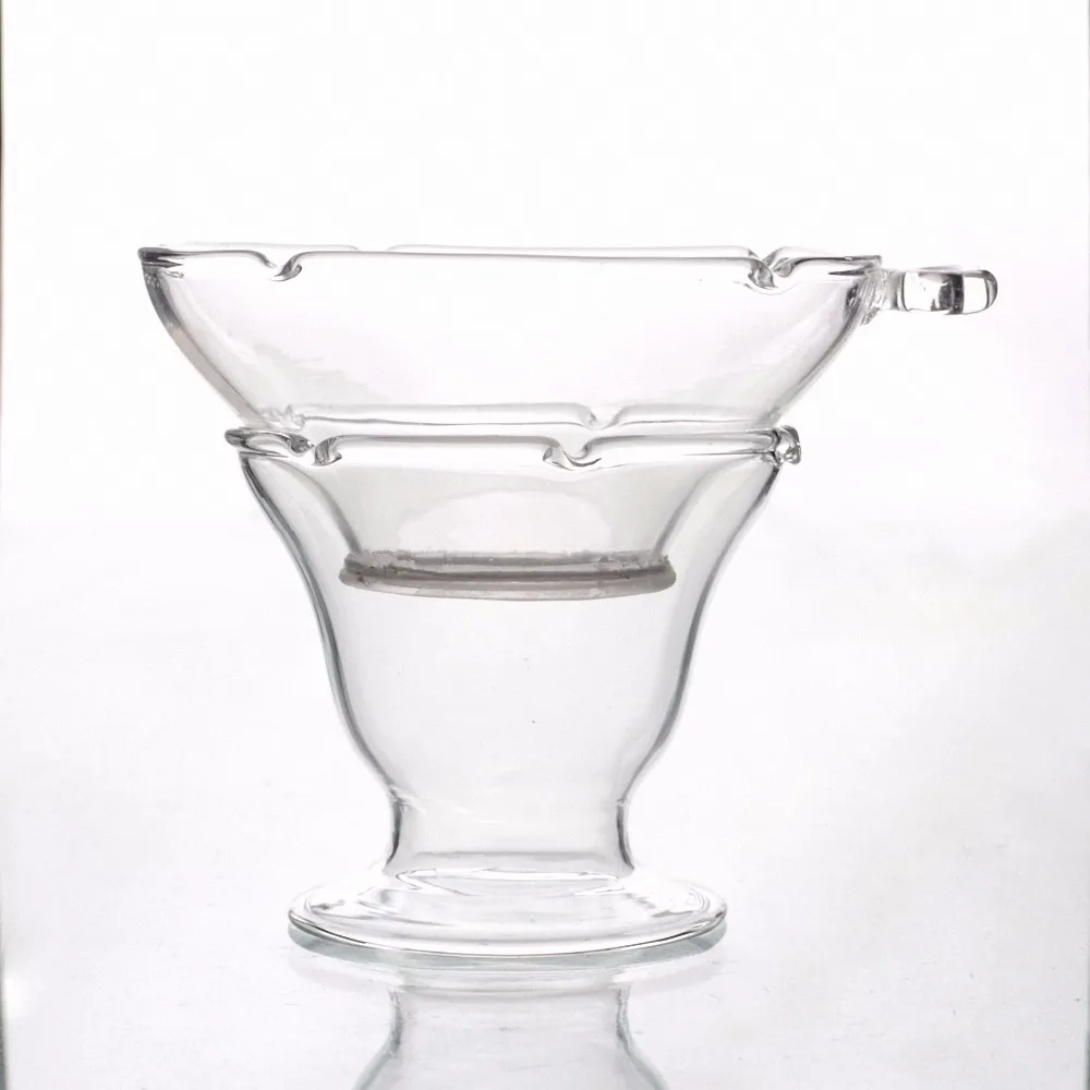 1x Clear Heat Resistant Glass Tea Funnel Filter Strainer w/ Conical