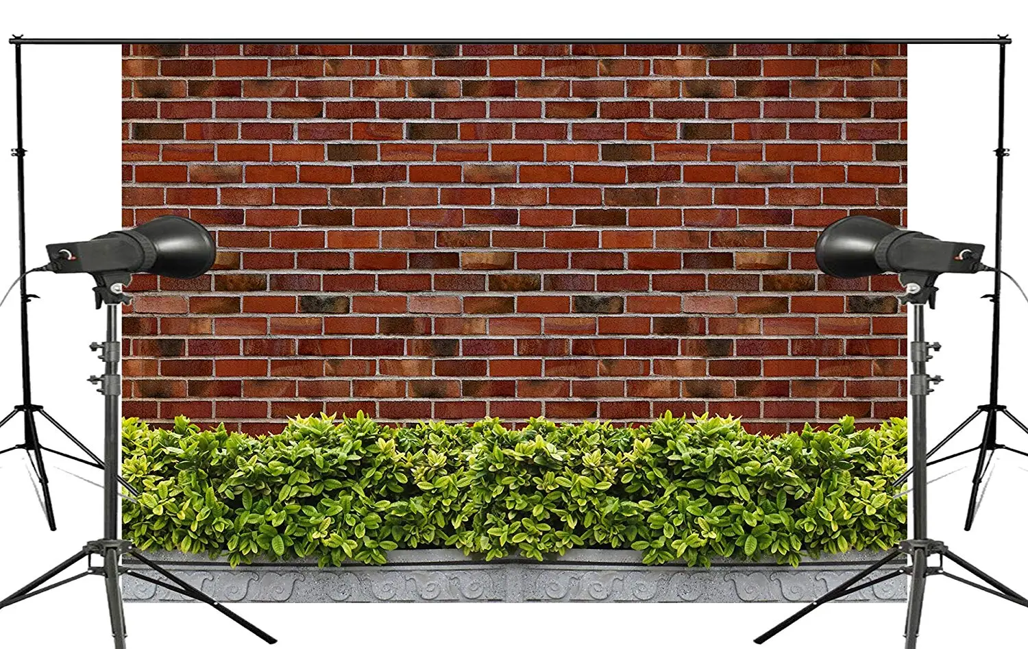 

150x220cm Beautiful Red Brick Wall Green Lawn Photography Background Street Scene Backdrop Kids Wedding Photo Studio background