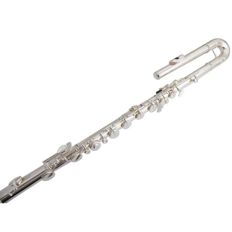 

Jinbao 14 hole Bass Flute C key Cupronickel Flute Off set G key with foambody case