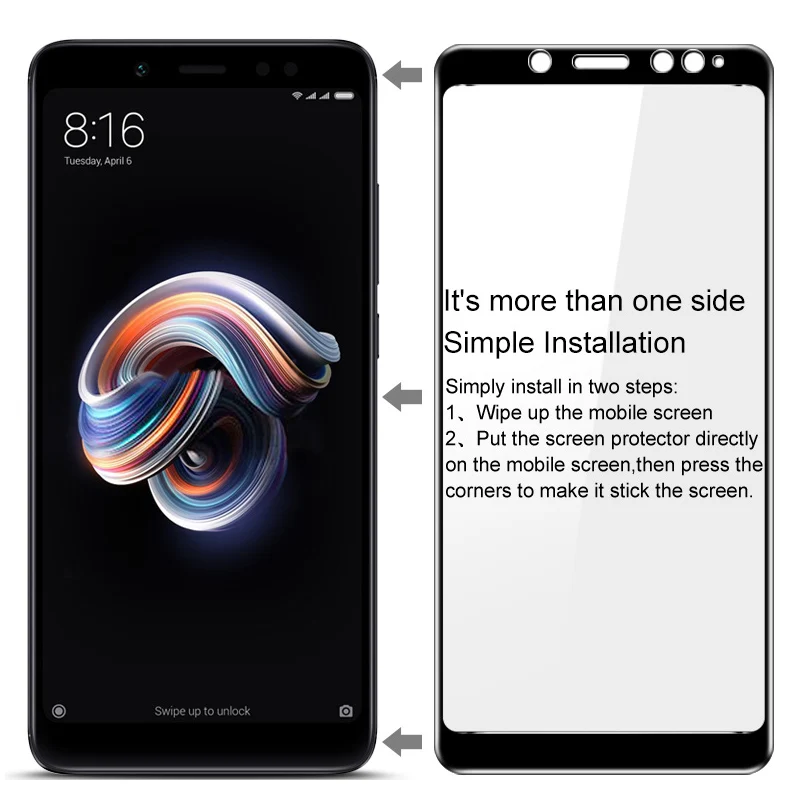 Защитное стекло для Xiaomi Redmi Note 5 5 Pro Полное покрытие закаленное стекло на Xiomi Redmi Note 5 5,99 безопасная защита экрана