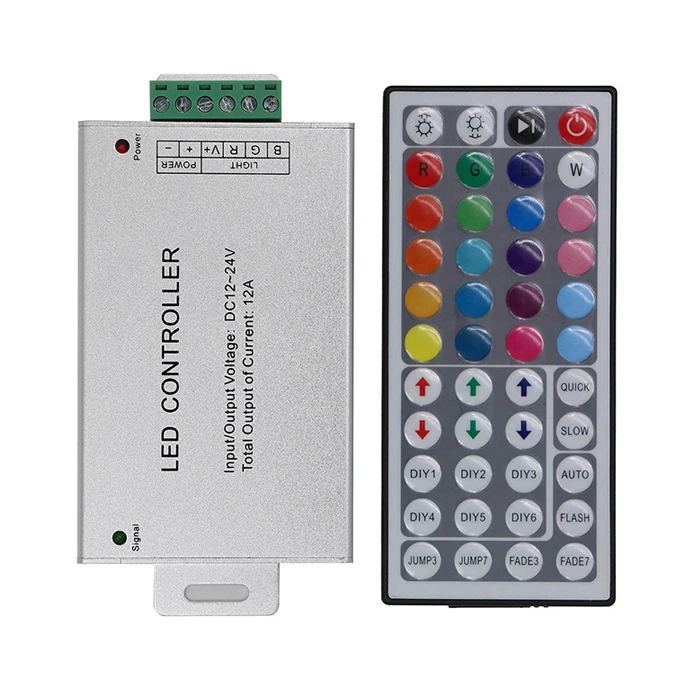12A 44keys IR Remote Aluminum Case Controller