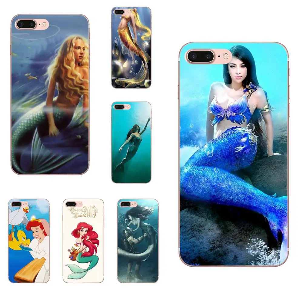 

For Samsung Galaxy Note 5 8 9 S3 S4 S5 S6 S7 S8 S9 S10 mini Edge Plus Lite TPU Fashion Case Little Ariel Mermaid Animal