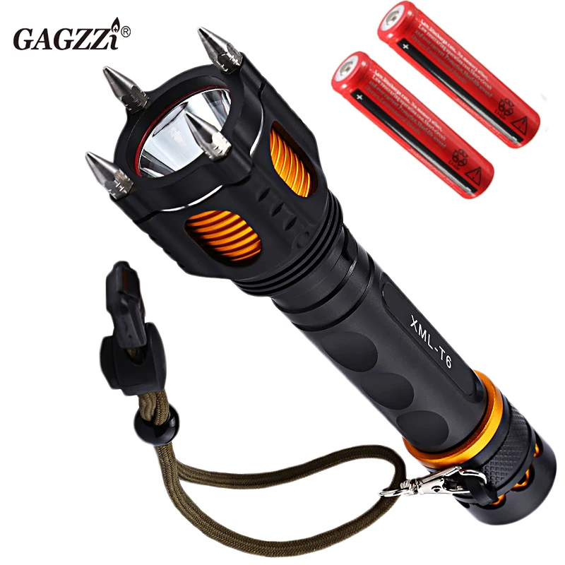 Unique Cutting knife lamps lantern light High Power Camping Flashlight Torch with Attack Head