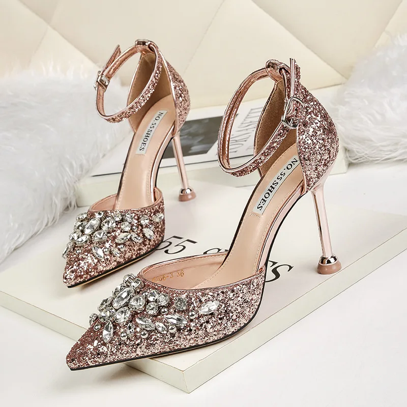 gold bridal heels