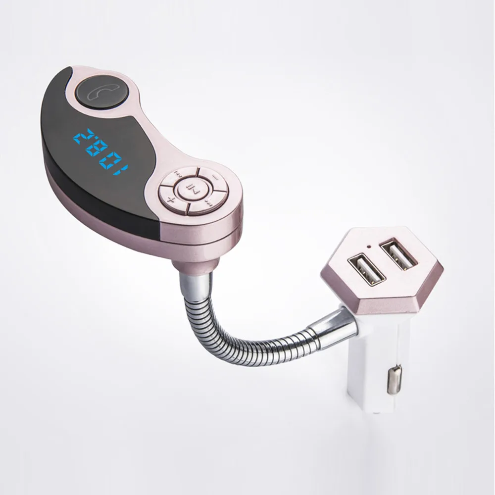 Автомобильный MP3 fm-передатчик передатчик модулятор bluetooth-микрофон двойное зарядное устройство USB, свободные руки, набор для Xiaomi Roidmi samsung iPhone 7