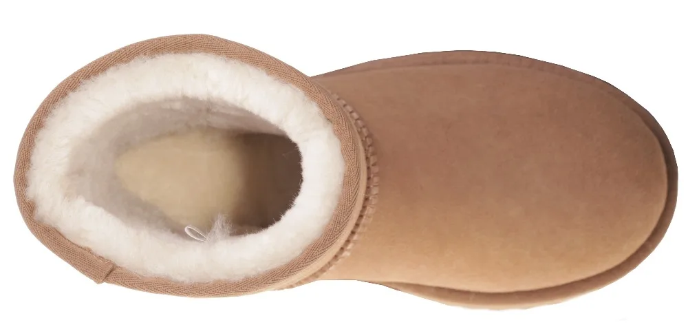Зимние ботинки из натуральной кожи на меху; Женские ботинки в австралийском стиле; зимние женские теплые ботинки; botas mujer; Водонепроницаемая теплая зимняя обувь; 5825