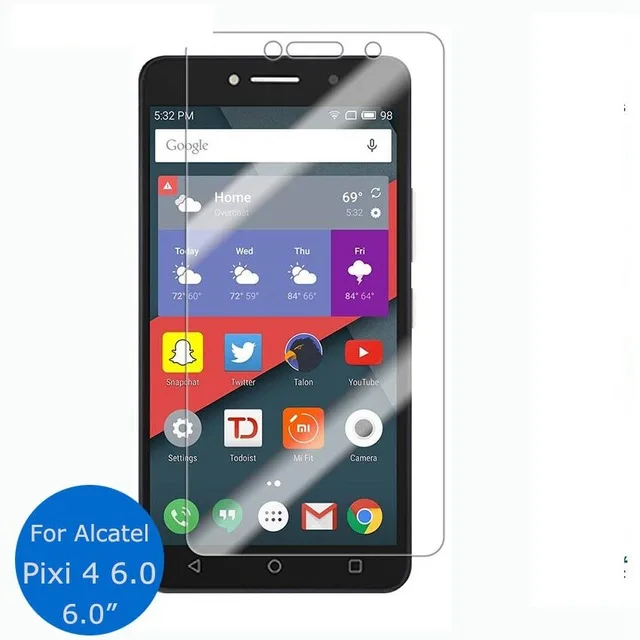 

For Alcatel One Touch Pixi 4 6 (6.0"inch) Tempered Glass Screen Protector 0.26mm 2.5D Safety Protective Film For Pixi 4 6.0