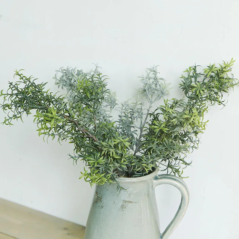 

Artificial plastic grass rosemary plant tree branch home shop table wedding floral decoration