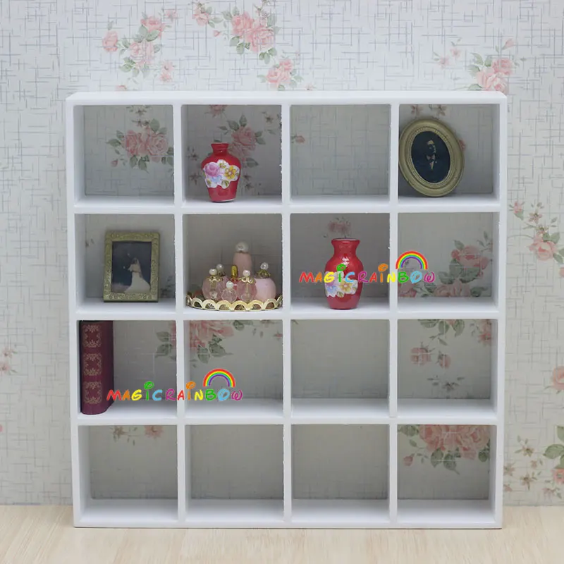 1:12 Puppenhaus Miniatur Kleiderschrank Bücherregal für Kinderzimmer 