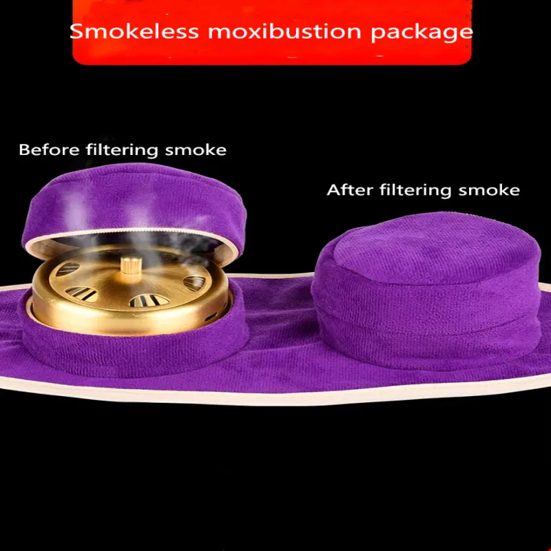 

moxibustion smokeless bag with various packages Aizhu box of pure copper and stainless steel lid
