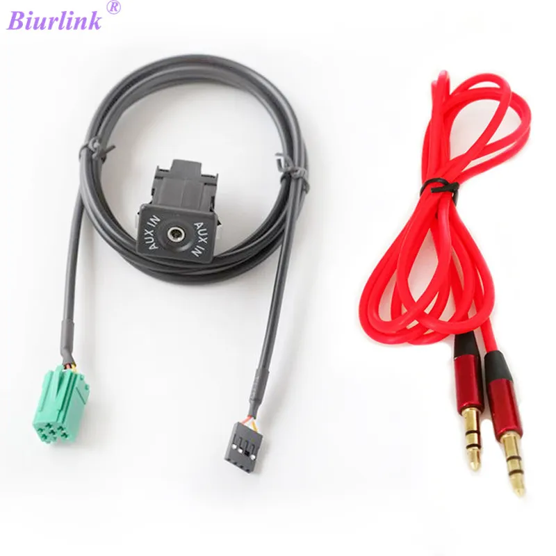 Biurlink автомобильный радиоприемник задний аудиопорт Mini ISO 6 контактный разъем Aux in