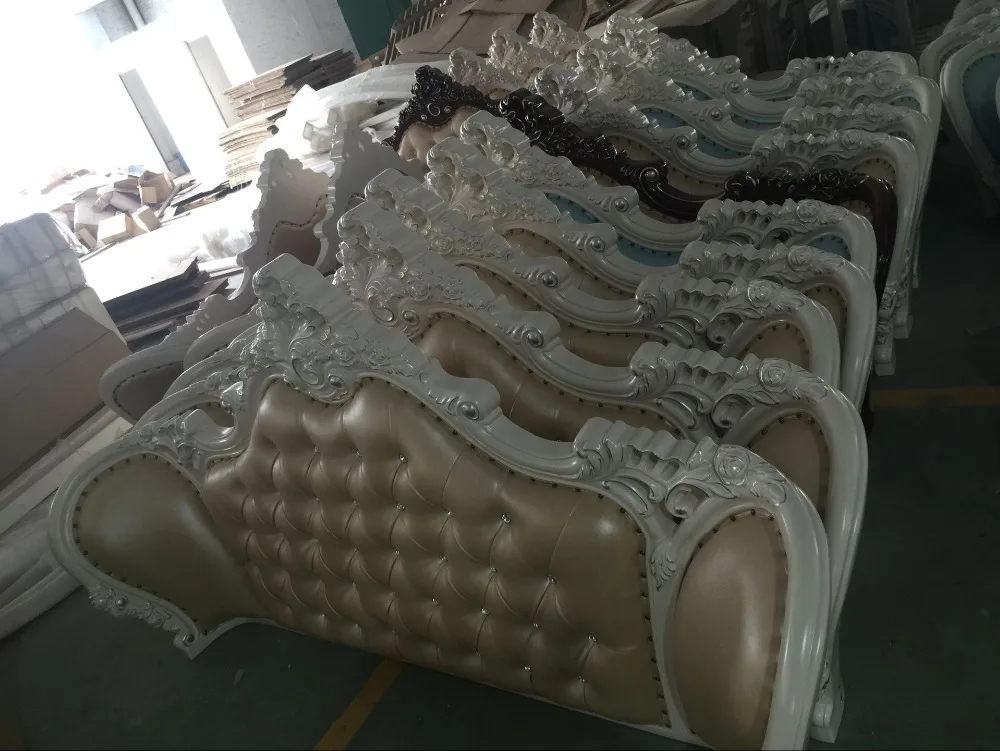 Высокое качество Итальянская королевская мебель комплекты для спальни роскошные king size