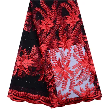 

Beautiful 2019 Latest African French Lace Fabric High Quality African Tulle Lace Fabric For Wedding Guipure Lace Fabric Y1501