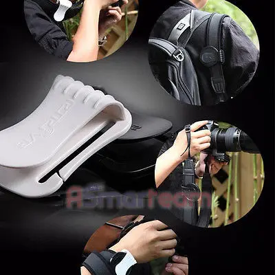 

New RTRIVR White Clip Lens Cap Holder Clip for Narrow Neck Straps-lens cap holder