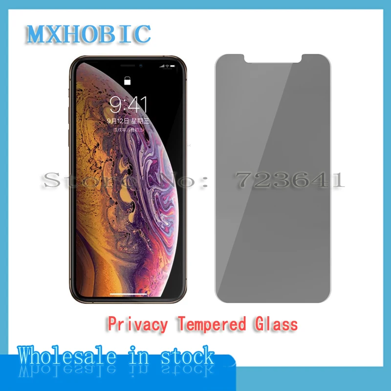 10pcs Anti spy Privacy Tempered Glass For iPhone X XS Max XR 6 6S 7 8