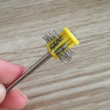 Ювелирный стоматологический золотистый, серебристый, металлический полировальный гравировальный Желтый цветной провод диаметром 0,45 мм, монтируемые матирующие проволочные щетки, 10 шт