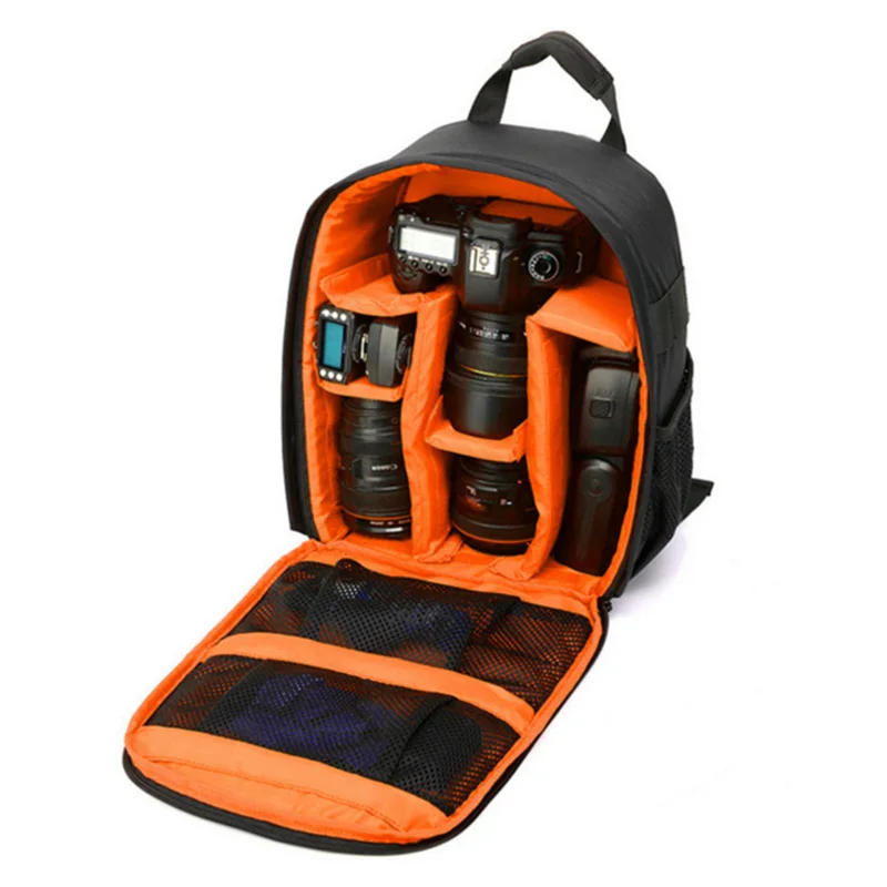 Rovtop портативный рюкзак для уличной камеры, сумка для цифровой зеркальной фотокамеры, водонепроницаемая сумка для камеры, чехол для Canon Nikon DSLR Tripod Z2 - Цвет: Orange