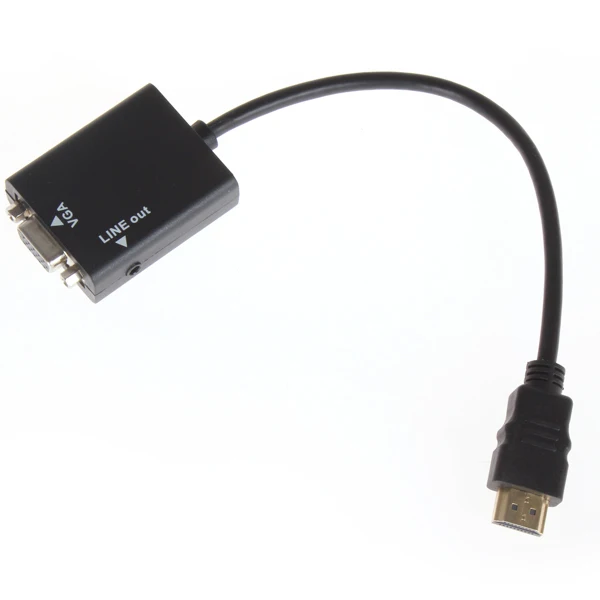 1080P HDMI мужчина к VGA и аудио HD видео кабель адаптер конвертер