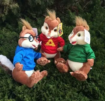 

3 pcs Alvin and the Chipmunks Simon Theodore plush toy birth christmas gift 9"