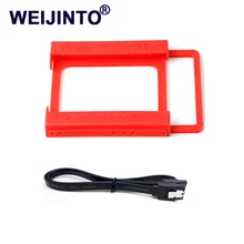 WEIJINTO Универсальный SATA IDE 2,5 дюймов SSD HDD до 3,5 дюймов HDD SSD чехол Caddy адаптер держатель с 45 см sata кабель для настольных ПК