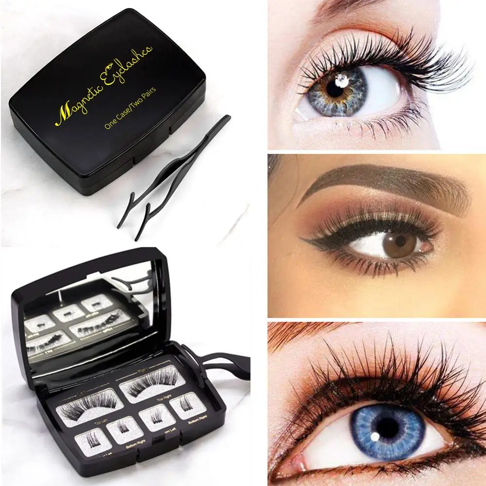 

Magic Magnetic False Eyelashes Natural Fit Handmade With 3D With Gift Box High Volume Cruelty Free Mink lashes CW31